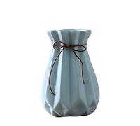 Grand Vase en céramique avec Fleurs séchées, décoration pour la Maison, Composition Florale, Salon, Ornements créatifs (Bleu)
