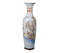 Grand vase en céramique peint à la main en porcelaine pour décoration de salon, pièce de déclaration pour entrée d'hôtel, décoration d'intérieur traditionnelle chinoise