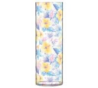Grand vase en plastique transparent de 30 cm pour la maison, la cuisine, les centres de table, aquarelle, florale, botanique, bohème, hawaïen