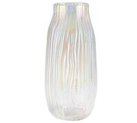 Grand Vase en Verre coloré pour la décoration d'intérieur Grand Vase en Verre doré strié 31CM Vases décoratifs pour Les centres de Table Décoration Florale et Farmhouse(Colored 20CM)