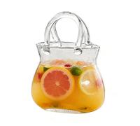Grand vase transparent en forme de sac à main mignon | Vase décoratif en verre pour centre de table, cocktail, fête, salon, bureau, mariage