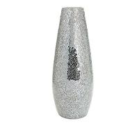 London Boutique Grand vases pour Fleurs de 45,7 cm 40 cm - Décoration en mosaïque à Paillettes - Vase en Verre Scintillant - Cadeau (Forme de Balle Rose Noire)
