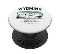 Grand vent du Wyoming et espace sans fin depuis 1890 PopSockets PopGrip Adhésif