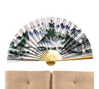Grand ventilateur mural | Style chinois vintage traditionnel pliable | Ventilateur décoratif | Pour festivals de musique, fêtes, spectacles, mariages, salons, studios, femmes et hommes