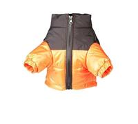 Grand vêtement d'hiver pour chien, bouledogue français, chiot, veste chaude coupe-vent réfléchissante de petite et moyenne taille (orange, taille M)