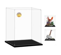 Grand Vitrine 40x35x50cm pour Lego Dungeons & Dragons 21348,3mm Acrylique Transparent Anti Poussière Boîte de Présentation pour Marteau de Thor 76209 et Figur Collection