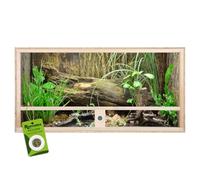 Grand Vivarium/Terrarium en Bois d'intérieur pour Reptile, 120x60x60cm | enchâssable pour la ventilation des serpents et lézards, beige, Side Vent