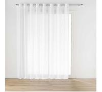 Douceur d'Intérieur – Voilage à œillets Haltona 300 x 240 cm Effet lin tissé Blanc