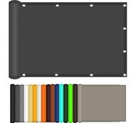 Grand voile d'ombrage - 160 x 490 cm - Protection UV à 98 % - Auvent avec œillets et corde - Pour plantes, terrasse, grange, toit, gris foncé