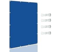 Grand voile d'ombrage pour terrasse, 3 x 5 m, bleu marine, rafraîchissement toutes saisons pour piscines, parcs et aires de jeux, protection UV