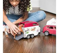 Coffret - SCHLEICH - Grand voyage équestre en voiture et remorque - Rose - Pour Enfant de 5 ans et plus