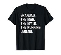 Grandad Man Myth Running Legend Marathon Ultra Runner T-Shirt