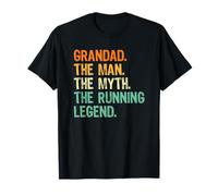 Grandad Man Myth Running Legend Marathon Ultra Runner T-Shirt