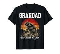 Grandad The Catfish Wizard, pêcheur Grand-père pêcheur T-Shirt