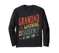 Grandad Warning Peut Faire Une Sieste soudaine à Tout Moment | Grandpa Retro Manche Longue