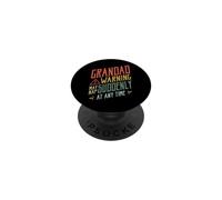 Grandad Warning Peut Faire Une Sieste soudaine à Tout Moment | Grandpa Retro PopSockets PopGrip Adhésif