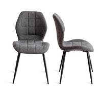 GrandCA HOME Chaise Salle à Manger Lot de 2, Chaises Cuisine Moderne Tissu