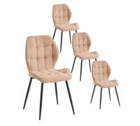 GrandCA HOME Lot de 4 Chaises de Salle à Manger, Chaises de Cuisine Kaki