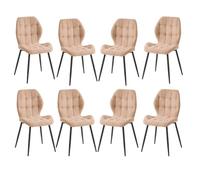 GrandCA HOME Lot de 8 Chaises de Salle à Manger, Chaises de Cuisine Kaki
