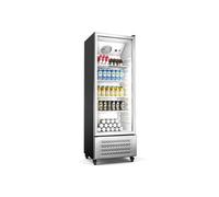GrandCooler Réfrigérateur à boissons 270 L Eclairage LED avec roulettes Frigo 4 étagères
