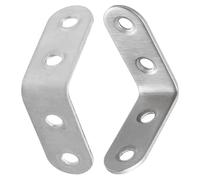 Grande à angle droit à 90 degrés en acier inoxydable, attelle d'angle en forme de L de service lourde pour meubles, étagères, armoire, cadre de lit et travail du bois 10 pièces argent