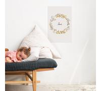 Grande affiche couronne de fleurs Love Liv (60 x 40 cm)