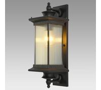 Grande Applique Murale Extérieure Luminaire Mural Extérieur avec Verre Ondulé D’Eau Lanterne Murale en Aluminium Lampe Murale De Patio pour Porte D’entrée