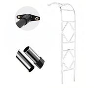 Grande Arche De Jardin Demi - Latérale, Arche Rosier De Robuste, Noir/Blanche Arcade De Soutien Résistant Aux Intempéries pour Metal Tonnelle De Pergola(White,220x240cm/7.2x7.8ft)