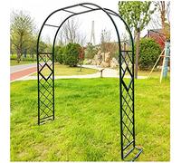 Grande arche de jardin en métal galvanisé noir vert blanc extra large 220 cm x 230 cm Parfait pour plantes grimpantes et fleurs Structure de soutien extérieure durable