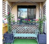 Grande arche de jardin en métal noir pour plantes 120 x 220 cm, 140 x 230 cm, 180 x 220 cm, 300 x 220 cm, nœud papillon de mariage avec base arche pergola (taille : largeur 180 x hauteur 220 cm