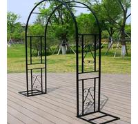 Grande arche de mariage élégante en métal avec base, solide et stable, pour roses, plantes grimpantes, fruits, vignes, décorations extérieures, 220 x 40 x 230 cm, bronze-B, 140 x 40 x 230 cm