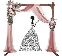 Grande arche de mariage en bois pour décoration de mariage/anniversaire, kit de cérémonie facile à assembler, parfait pour les célébrations extérieures/intérieures