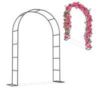 Grande arche de roses en métal pour jardin, 140-240 cm, support de treillis pour plantes grimpantes et décoration extérieure, décoration de mariage, noir (l 300 x H 220 cm)