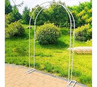 Grande Arche en métal - Arche de Jardin, Arche de Mariage, tonnelle pour Plantes grimpantes, décoration de fête d'anniversaire, pelouse extérieure (Couleur : Blanc, Dimensions : 233 x 220 x 25 cm