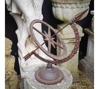 Grande armillaire en fonte | Sculpture décorative en métal antique pour la maison et le jardin