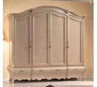 Grande armoire classique à quatre portes Meubles de luxe en bois massif