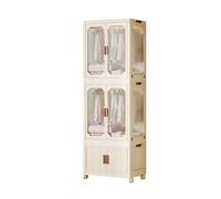 Grande armoire de rangement à roulettes pour chambre à coucher avec tringle de suspension - Armoire ouverte de grande capacité pour appartements et petits espaces (55 x 32,5 x 158 cm)