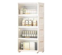 Grande armoire de rangement verticale à roulettes avec portes et roues - Chariot étroit de grande capacité pour cuisine, salon, chambre à coucher - Économie d'espace pour couloir et entrée