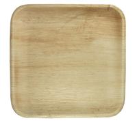 Grande Assiette Carrée Bois de Palmier 23cm x20