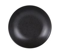 Grande assiette creuse Vesuvio noir 25 cm (lot de 6) Table passion