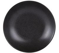 Grande assiette creuse Vesuvio noir 25 cm (lot de 6) Table passion