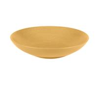 Grande assiette creuse Vésuvio safran 25 cm (lot de 6) - Table Passion - Jaune - Grès Jaune G