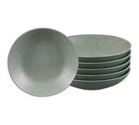 Grande assiette creuse Vésuvio sauge 25 cm (lot de 6) - Table Passion - Vert - Grès Vert G