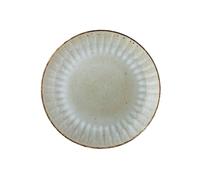Grande assiette en grès beige Fleur