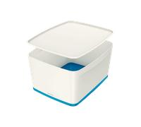 Grande Bac plastique avec couvercle 18 litres My Box - Bleu