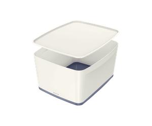 Grande Bac plastique avec couvercle 18 litres My Box - Gris