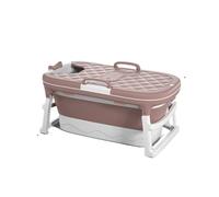 Grande Baignoire Pliable en Plastique épais pour Adultes, idéale pour Un Bain Complet et sans Effort à Domicile - Design Portable et Pratique (Rose Extra Large)