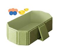 Grande baignoire pour pliable pour - bassin de douche compact, salle de bain pour économiser de l'espace | Livré avec 5 balles, 2 canards, jouets d'eau interactifs pour