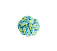grande balle en corde pour chien - tricolore - ø15cm