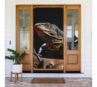 Grande bannière à suspendre pour reptile moniteur lézard porche français intimité porte fenêtre rideaux photographie arrière-plan saisonnier décoration extérieure